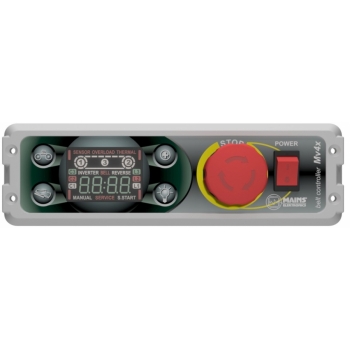 The MV4x / 1 controller supports one motor, three lamps, Modbus, digital output and reverse direction of the tape